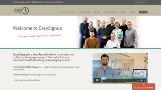 Online signup system - Made easy for you and your attendees
