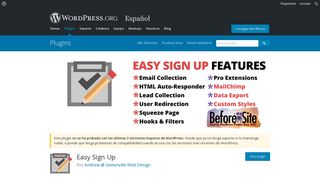 Easy Sign Up | WordPress.org