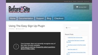 Using The Easy Sign Up Plugin For WordPress - Beforesite