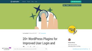 20+ WordPress Plugins for Improved User Login and Registration ...