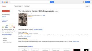 The International Standard Bible Encyclopaedia