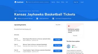 Kansas (KU) Basketball Tickets | SeatGeek