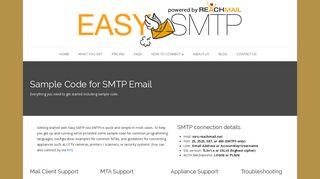 SMTP Email Server - Sample Code | Easy-SMTP