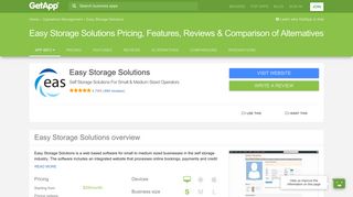Easy Storage Solutions Pricing, Features, Reviews & Comparison of ...