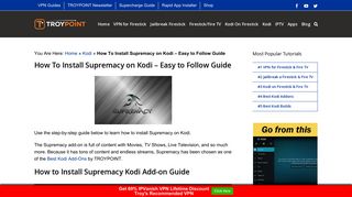 How To Install Supremacy on Kodi - Easy to Follow Guide - TroyPoint