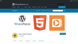 Easy Video Player | WordPress.org