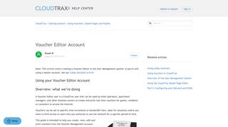 Voucher Editor Account – CloudTrax