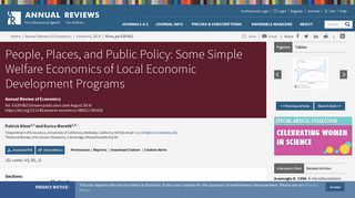 People, Places, and Public Policy: Some Simple Welfare Economics of ...