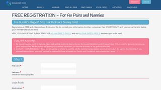 Au pair and nanny free registration - New Au Pair