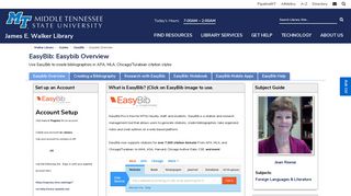 Easybib Overview - EasyBib - Walker Library at Middle Tennessee ...