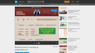 Biodata format for marriage by easybiodata.com - SlideShare