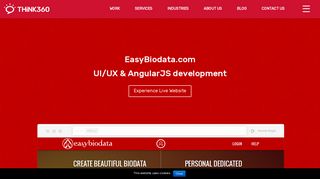 EasyBiodata Website UI/UX - Think 360 Studio
