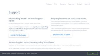 Support - easybooking