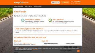 Get in touch – easyCar.com