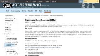 Assessments / CBMs (Curriculum-Based Measures)