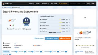 EasyCGI Reviews by 10 Users & Expert Opinion - Jan 2019 - HostAdvice