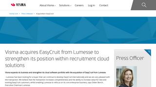 Visma acquires EasyCruit from Lumesse to strengthen its position ...