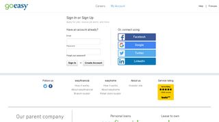 Sign In or Sign Up | Careers @ goeasy