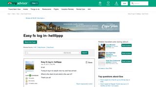 Easy fx log in- hellllppp - Goa Forum - TripAdvisor
