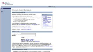 LSC Grants Login