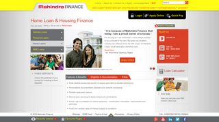 Get Easy Home Loan & Housing Finance in India by Mahindra Finance