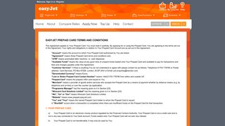Card Terms and Conditions - Euro Currency Card by easyJet