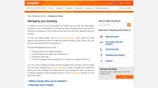Managing your booking - easyJet.com