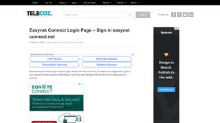 Easynet Connect Login Page – Sign in easynet.net - TeleCoz
