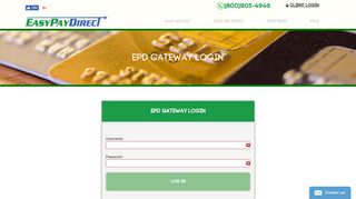 EPD Gateway Login | Easy Pay Direct