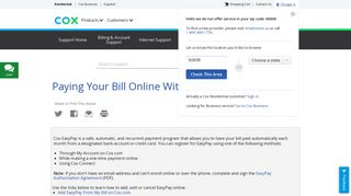 Paying Your Bill Online With EasyPay - Cox