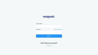 Sign in to EasyPost - EasyPost