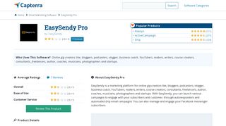 EasySendy Pro Reviews and Pricing - 2019 - Capterra