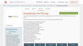 EasySendy Pro Pricing 2019 | G2 Crowd