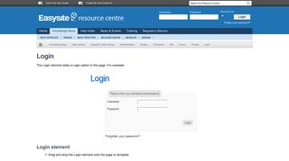 Login - Easysite Resource Centre
