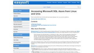 Accessing Microsoft SQL Azure from Linux and Unix - Easysoft