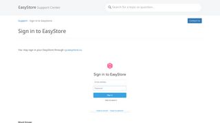 Sign in to EasyStore | EasyStore