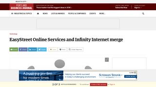 EasyStreet Online Services and Infinity Internet merge - Portland ...