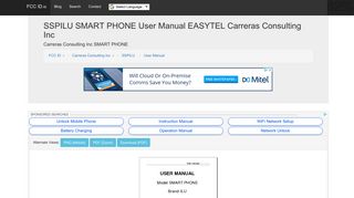 SSPILU SMART PHONE User Manual EASYTEL Carreras ... - FCC ID