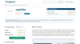 easyTithe Reviews and Pricing - 2019 - Capterra