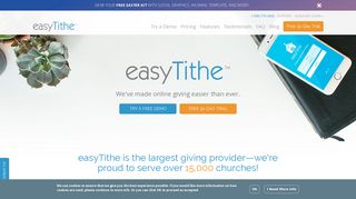 easyTithe Online Giving Software for Churches