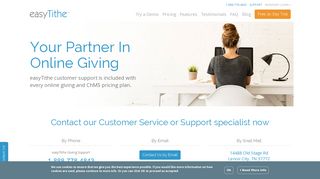 easyTithe Customer Service and Support