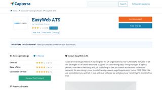EasyWeb ATS Reviews and Pricing - 2019 - Capterra