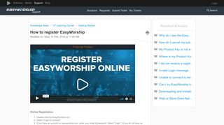 How to register EasyWorship : EasyWorship