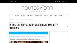 Eating cheaply at Copenhagen's community kitchens - Routes North