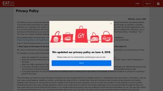 Privacy Policy | Eat24