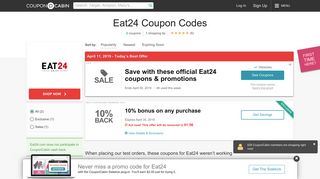 10% Off Eat24 Coupons & Coupon Codes - February 2019