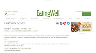Customer Service - EatingWell