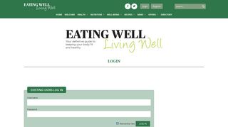 Login | Eating Well, Living Well
