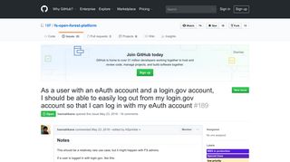 As a user with an eAuth account and a login.gov account, I should be ...