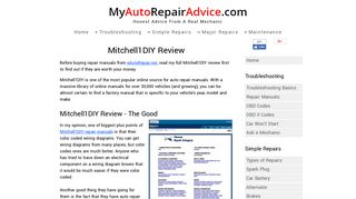 Mitchell1DIY Review - A Look at eAutoRepair.net Manuals